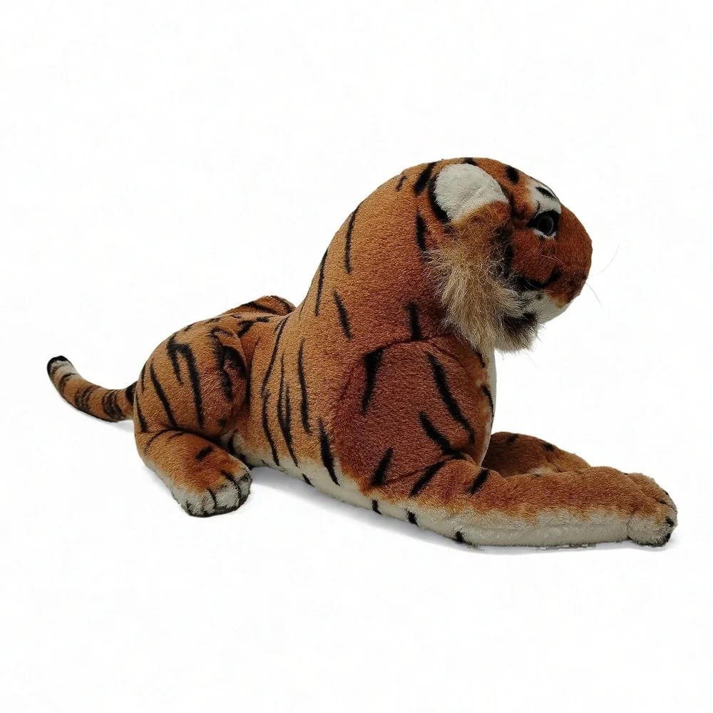 Realistic Tiger Plush 20 Inch Large Stuffed Animal Jungle Wildlife Toy Decor